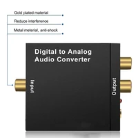DAC Digital Analog Audio Converter Optical SPDIF Toslink Coaxial Input To L/R RCA 3.5mm Jack Headphone Amplifier Output for TV 5