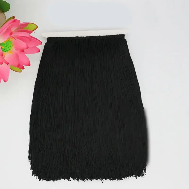 Lace garment accessories Lace accessories Lace decoration Lace sewing accessories Lace sewing supplies Clothing accessories 10yard/lot 15cm/20cm/30cm Polyester Tassel Lace Fringe Trimming Latin Dance Clothing Accessories DIY Curtain Decoration JK142