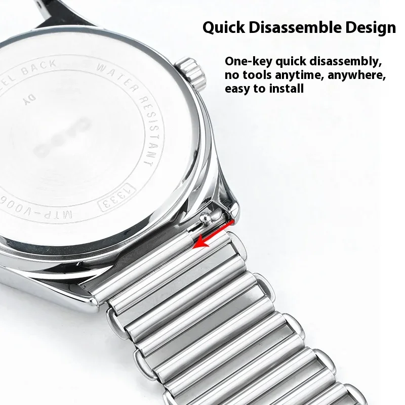 Black Gold Stainless Steel Quick Release Bonklip Watch Band - Universal Strap, Multiple Sizes Available