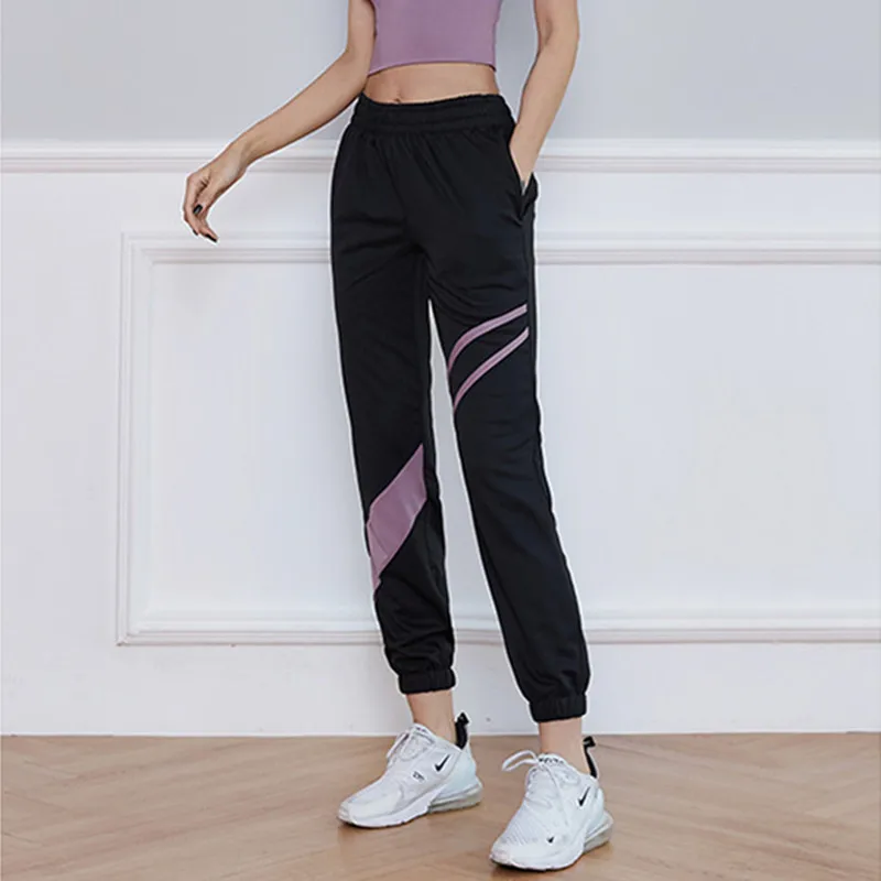 Sports Running Pants Women Loose Stripe Gym Sweatpants Breathable Outdoor  Fitness Jogging Workout Training Athletic Trousers