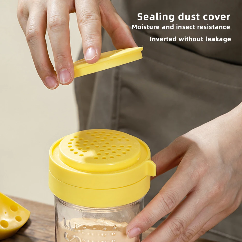 Grated Cheese Shaker Bottle Clear Spice Dispenser With Lid For Cumin Sesame Seasoning Jar Barbecue Tool Kitchen Container 3