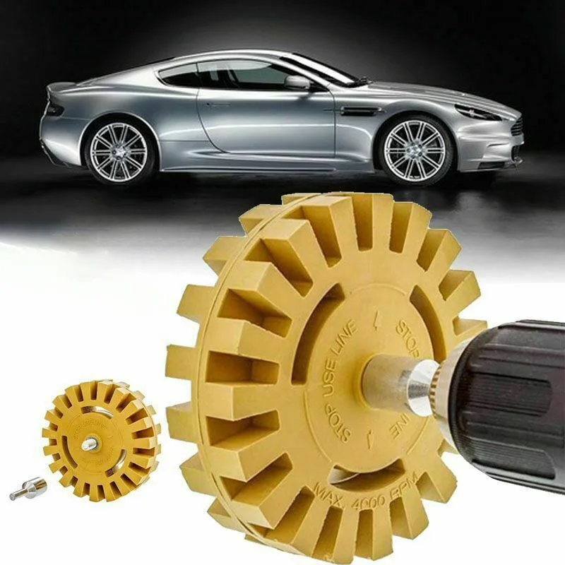

4'' 100mm Pneumatic Degumming Rubber Wheel for Remove Car Sticker Tape Paint Eraser Wheel Car Paint Cleaner Removal Tool