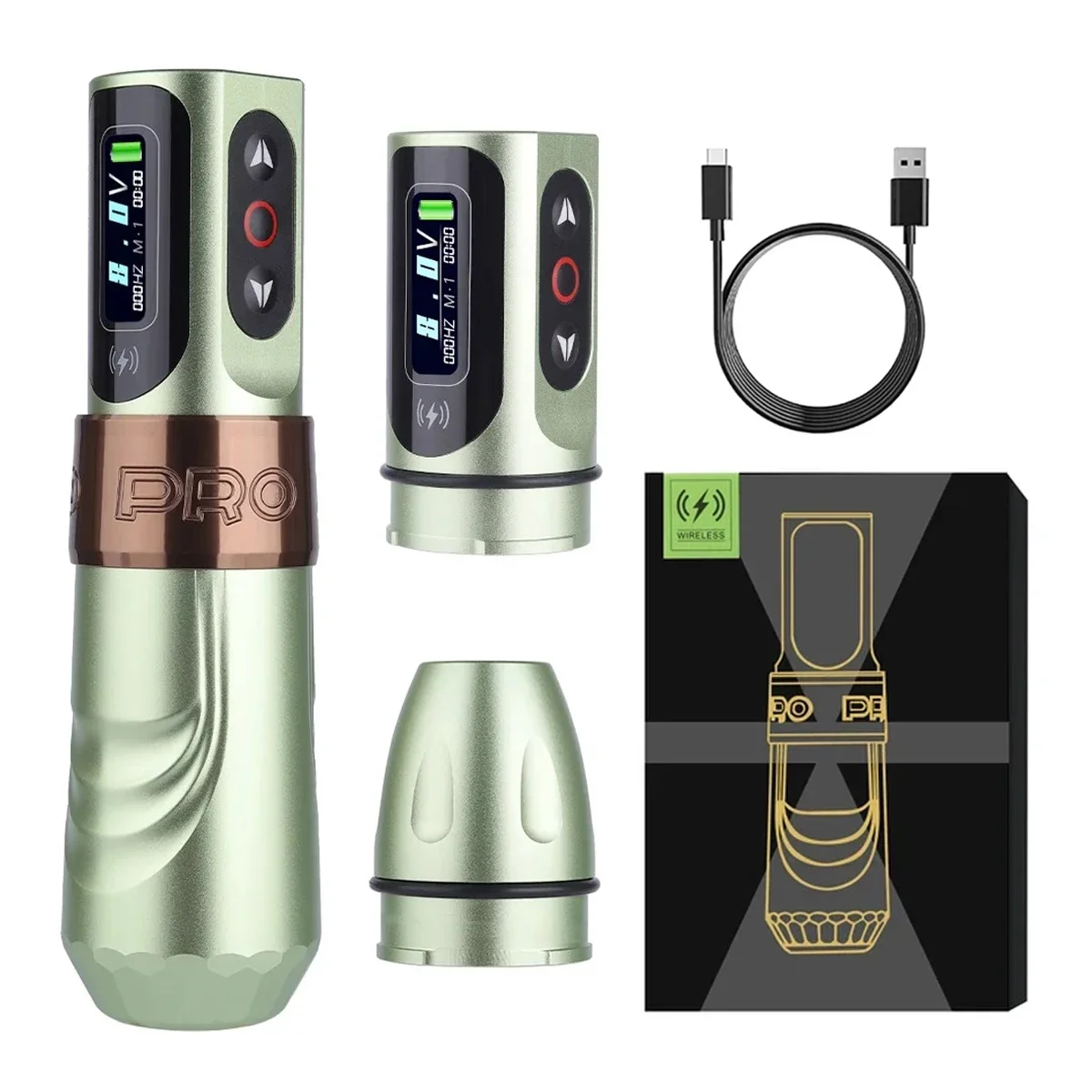 

Профессиональный беспроводной бесщеточный двигатель MAX PRO для тату-ручки с двумя батареями 2000 мАч, внешний дисплей, Перманентный макияж, тату-пистолет