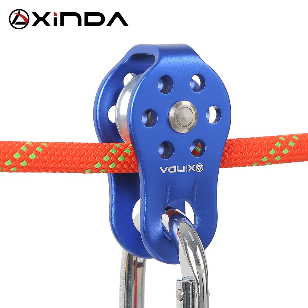 Climbing Pulley XINDA Rock Climbing Fixed Sideplate Single Sheave Outdoor Survival Tool