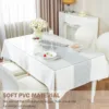 1.5mm thick 30 x 60 inch transparent tablecloth protective cover, PVC tablecloth for dining tables and writing desks 4