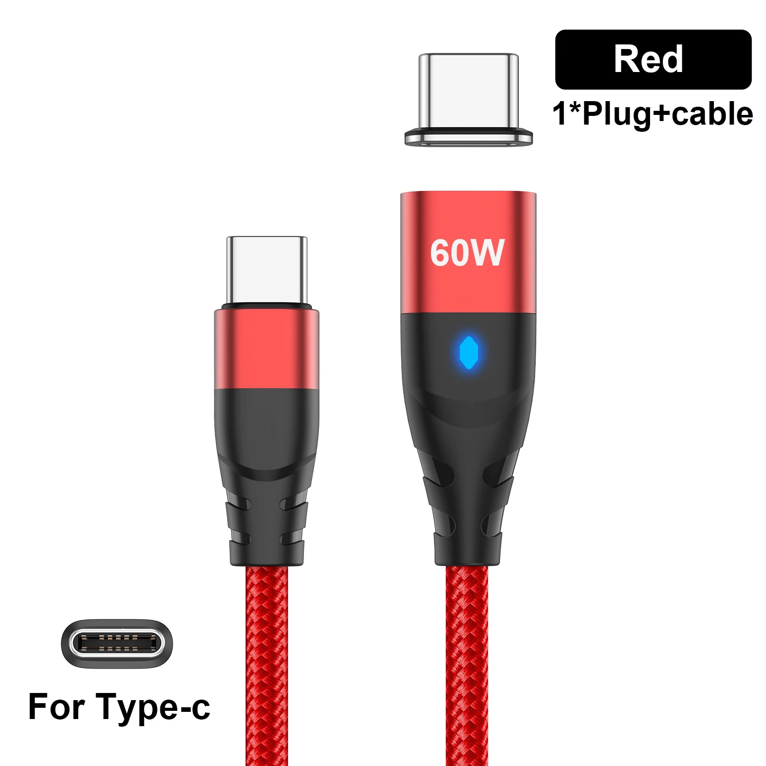 ตัวเลือกสินค้า สายชาร์จแม่เหล็ก USB-C ถึง Type-C และ Micro สำหรับ iPhone Samsung