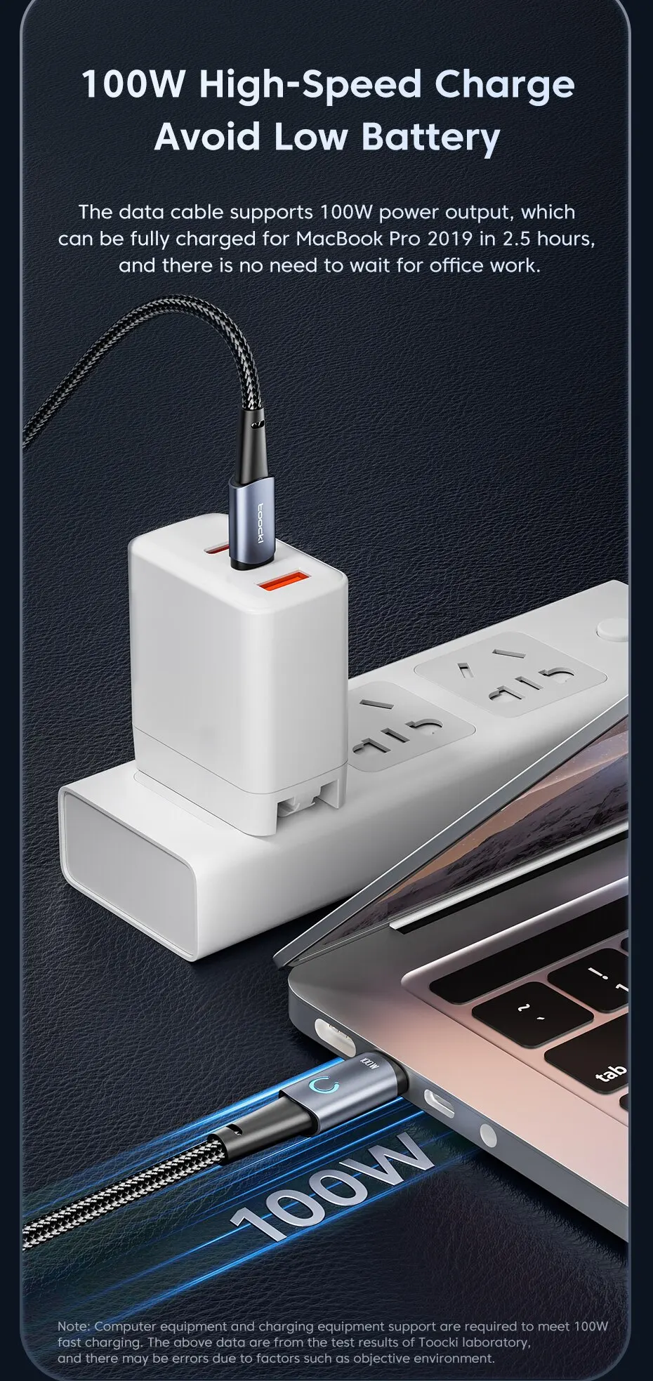 Toocki 100W crescent Cable - high speed 