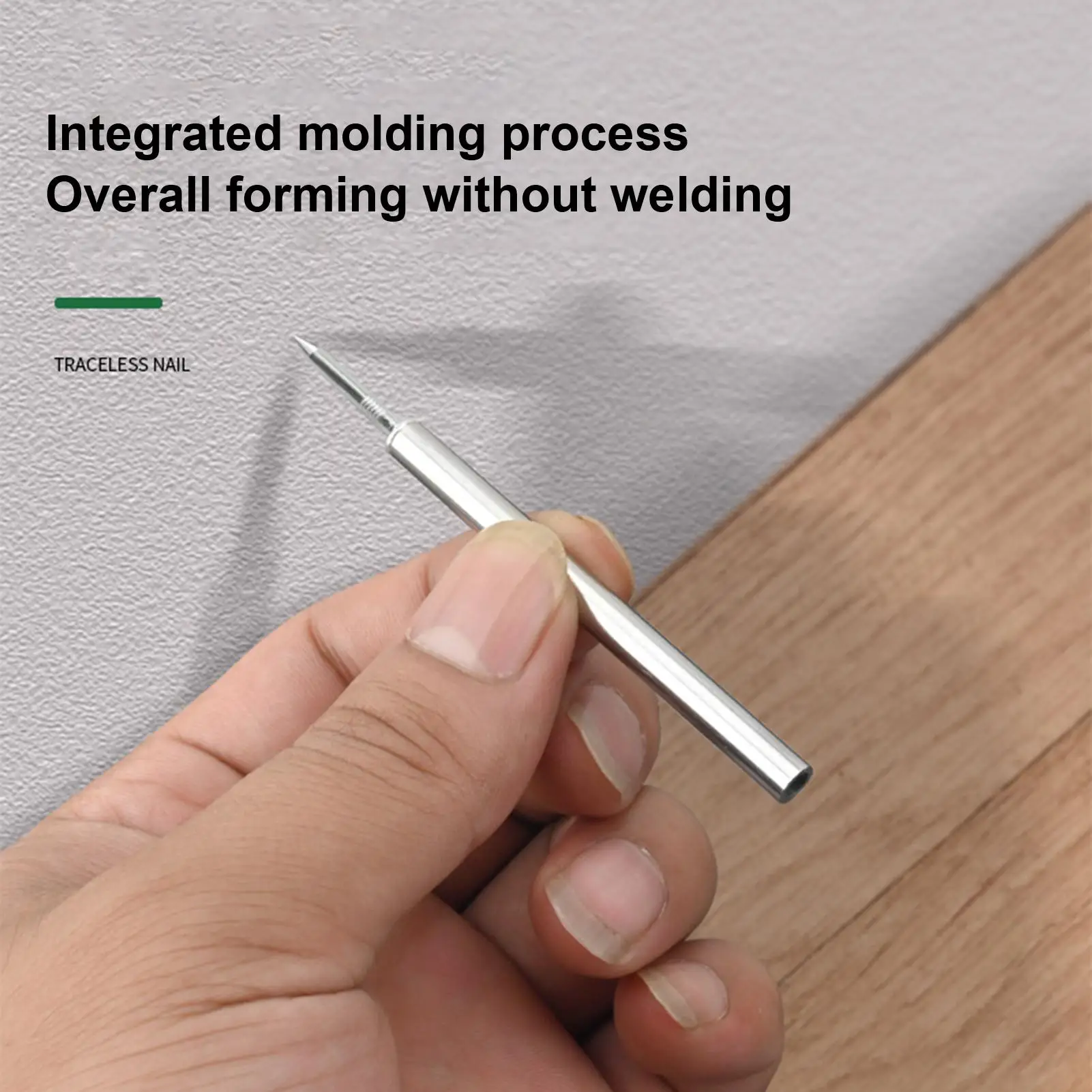 100pcs Double Head Nails Seamless Nail Skirting Thread Seamless Nail Without Marks Metal Rust-Proof Nails Wood No Trace Fixator