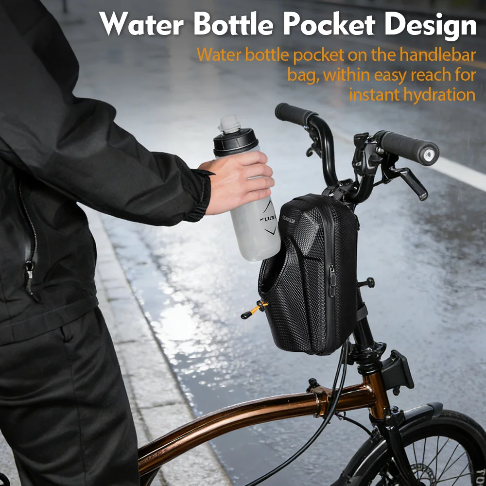 NEWBOLER 3L/5L Elektroroller-Tasche, Zubehör für Elektrofahrzeuge, Tasche mit Wasserflaschentasche, wasserdichte Roller-Fronttasche, Fahrradtasche – Detail 11