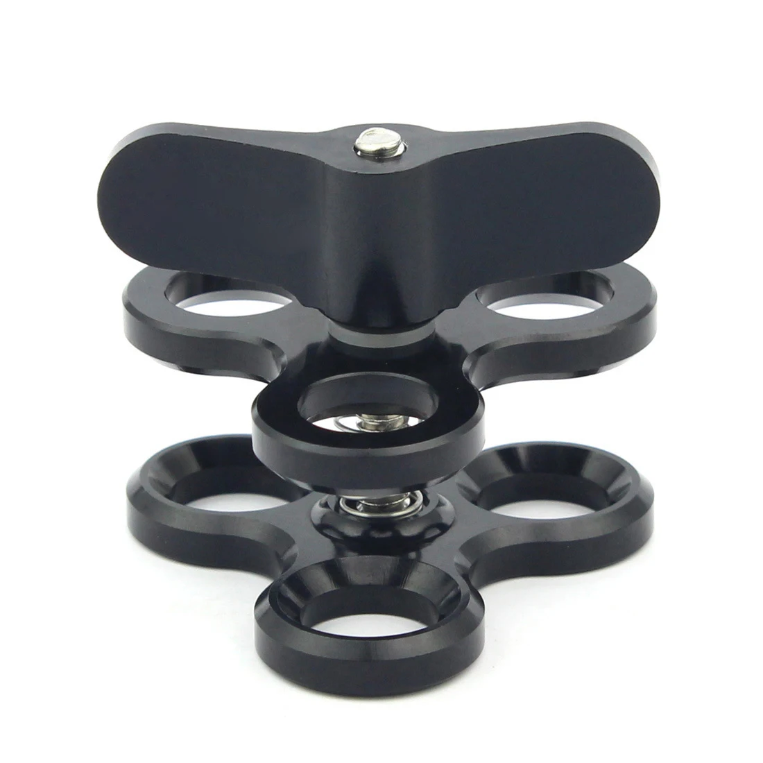 Universal Ball Head Adapter with Butterfly Clip for Camera and Lighting Accessories