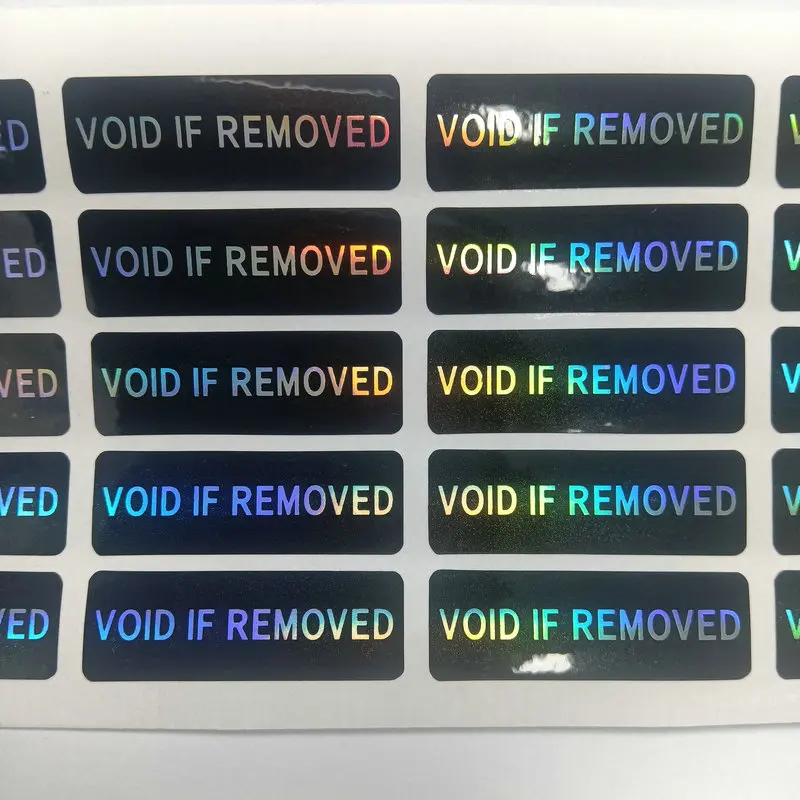 

100pcs Laser torn missing word VOID anti-counterfeiting label waterproof tamper-proof one-time sealing label