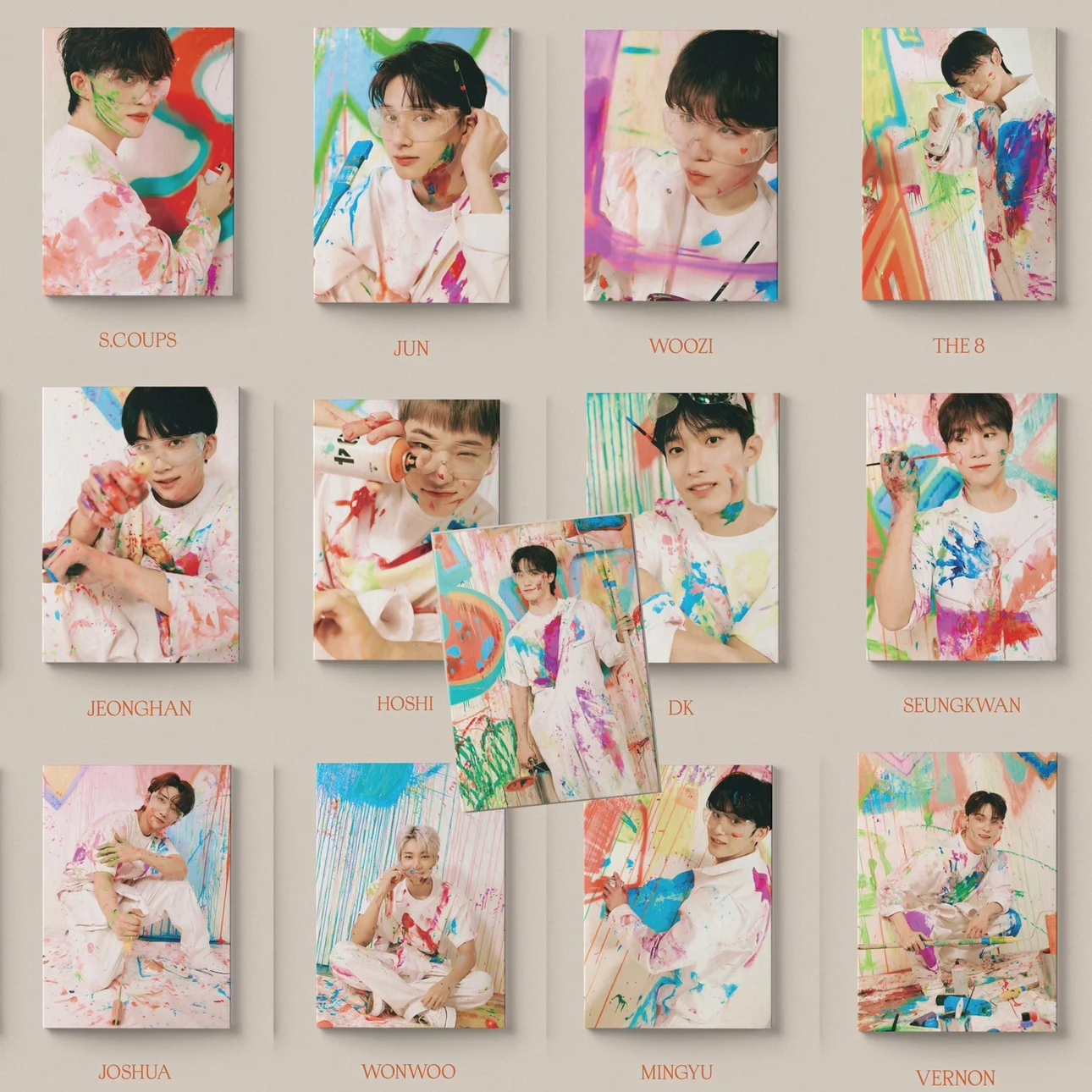 

SEVENTEEN Face the Sun CARAT Oil Clash Plate Regular Four Series Album
