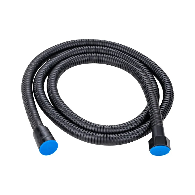 Tuyau de douche Flexible en PVC antidéflagrant, noir mat, tuyau de douche  de 1.5m, raccords de salle de bains maison - AliExpress