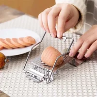 Trancheuse à œufs en fil d'acier inoxydable, coupe-œufs Multifu de cuisine domestique, trancheur d'œufs pour dur et pratique, fournitures pour la maison, outils de cuisine 1