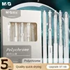 M&G 5pcs Gel Pen 0.5mm Black Gel Pens Quick-drying ST Tip Signature Pen White Pens for Students Exam Office 1