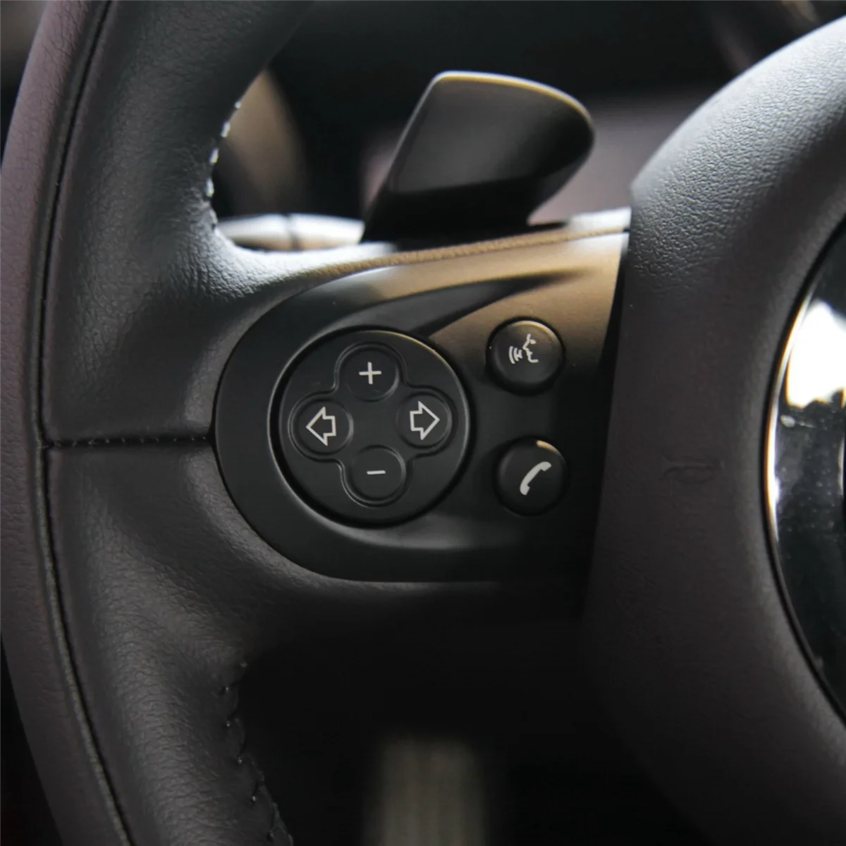 

For BMW MINI Cooper R55 R56 R57 R58 R59 R60 R61 Multifunction Audio Cruise Car Steering Wheel Control Switch Trim CoverA