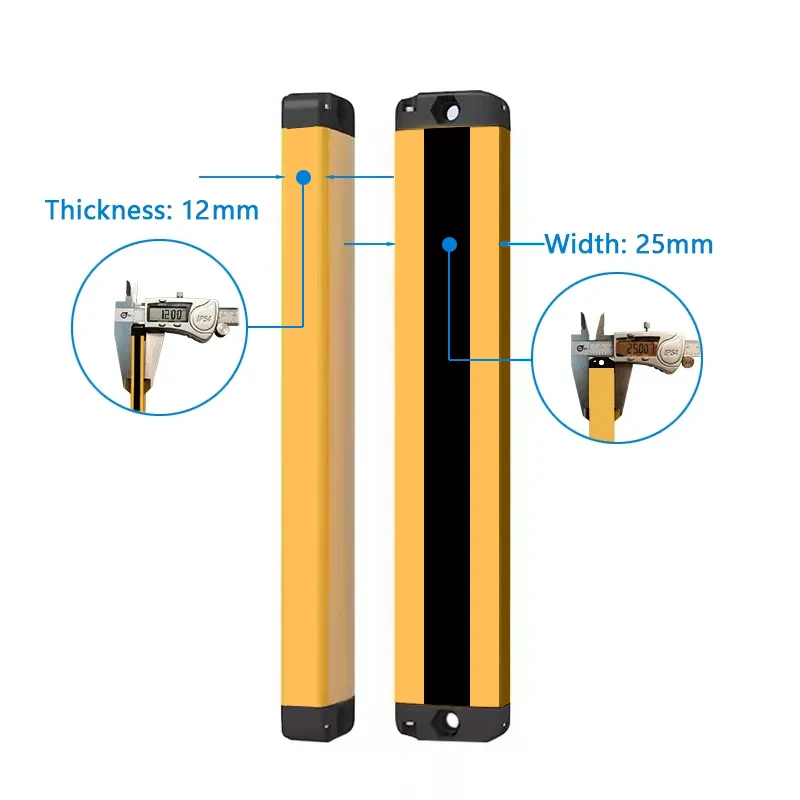 Safety Light Curtain Sensor Switch Ultra-thin Front Light Output Infrared Grating Protection Device Area Protection 10 12 Beam