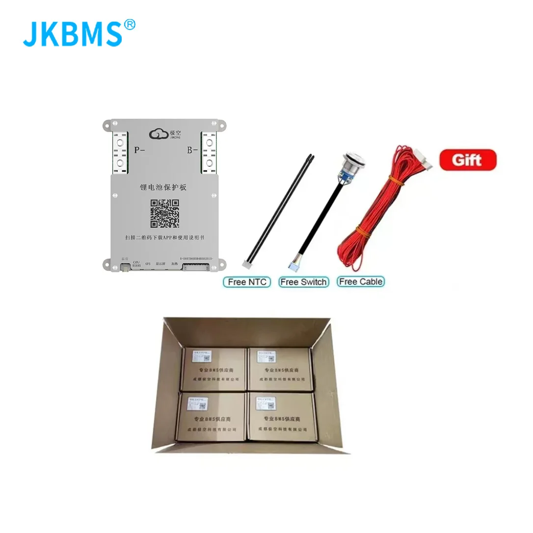 JKBMS B1A8S10P bms 4S 5S 6S 7S 8S 12V 24V BATTERY WITH 1A ACTIVE BALANCE  bms lifepo4