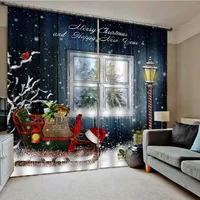 2024 Christmas Window Curtains Decor For Home Bedroom Kitchen Living Room Christmas Ornament Xmas Gifts Navidad Natal New Year 1