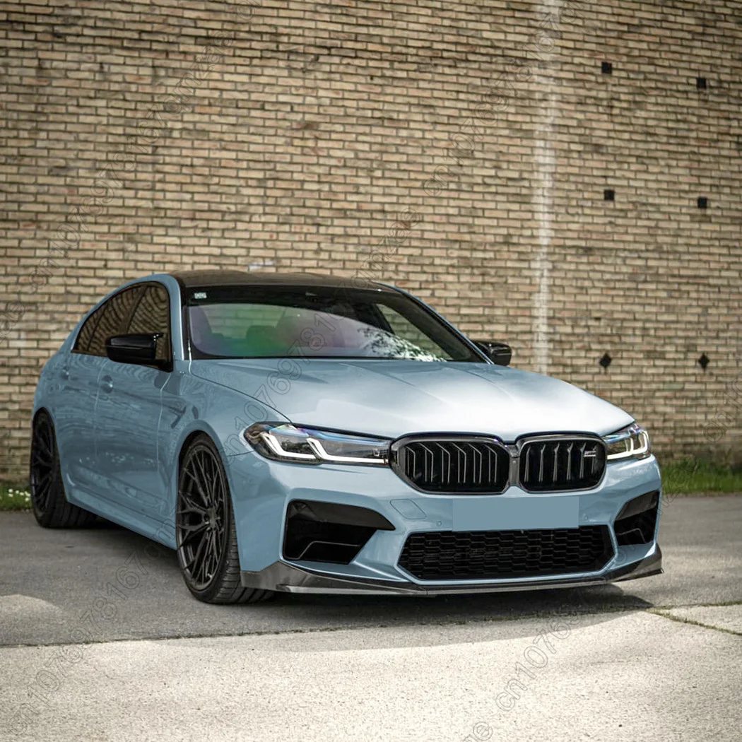 BMW M5 F90 페이스리프트 세단 4도어 2020 2021 2022 2023 2024용 프론트 범퍼 스포일러 립 글로스 블랙 보호 스플리터 튜닝 ABS