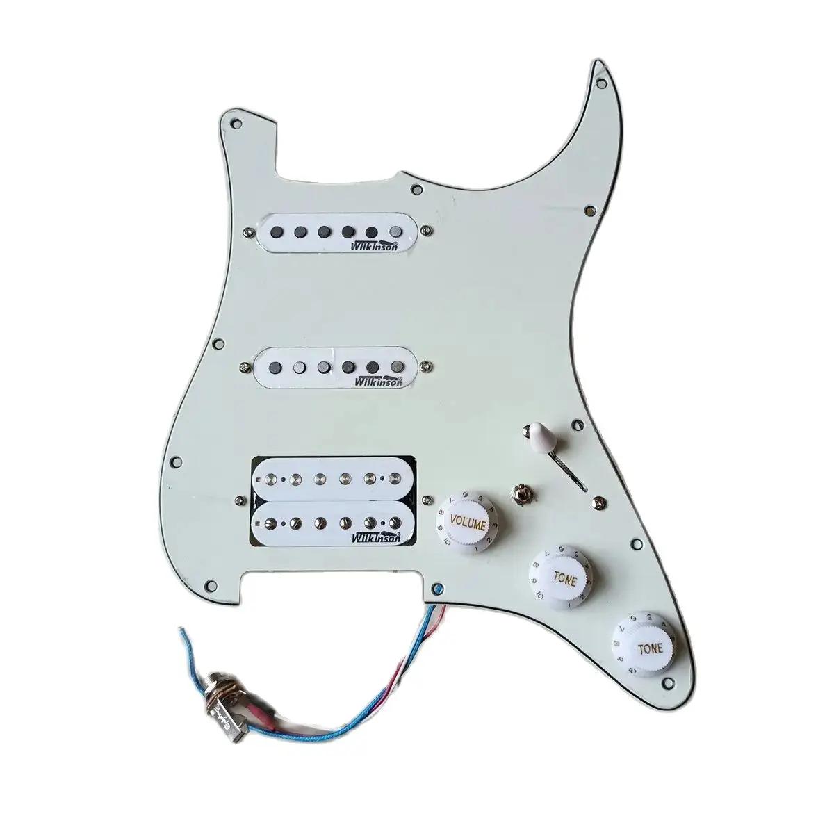 

SSH Loaded Guitar Pickguard Set Multifunction Switch White Wilkinson WVS Alnico 5 Pickups 7 way switch For Electric Guitars