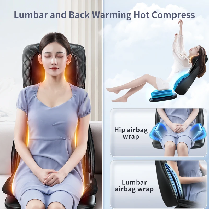 Massagesitzabdeckung Auto Büro Massagegerät Massagesitz Wärme Rücken  Vibration