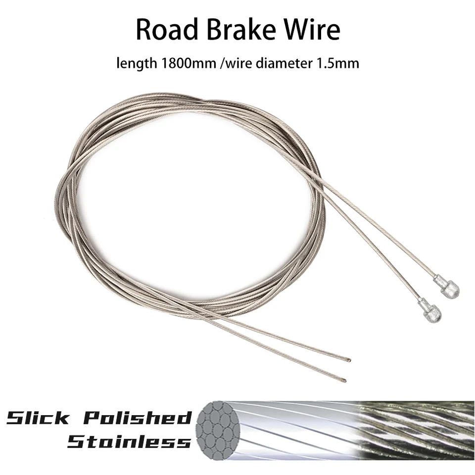 10-Pack Bicycle Brake/Shift Inner Cables - Stainless Steel, Universal Fit For Most Bikes