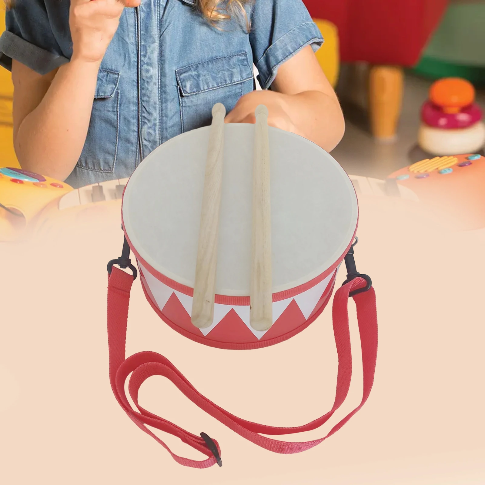 Kids Drum Set Wooden Drum Toys Musical Toys for Toddlers Boys Girls Valentines Day Gifts