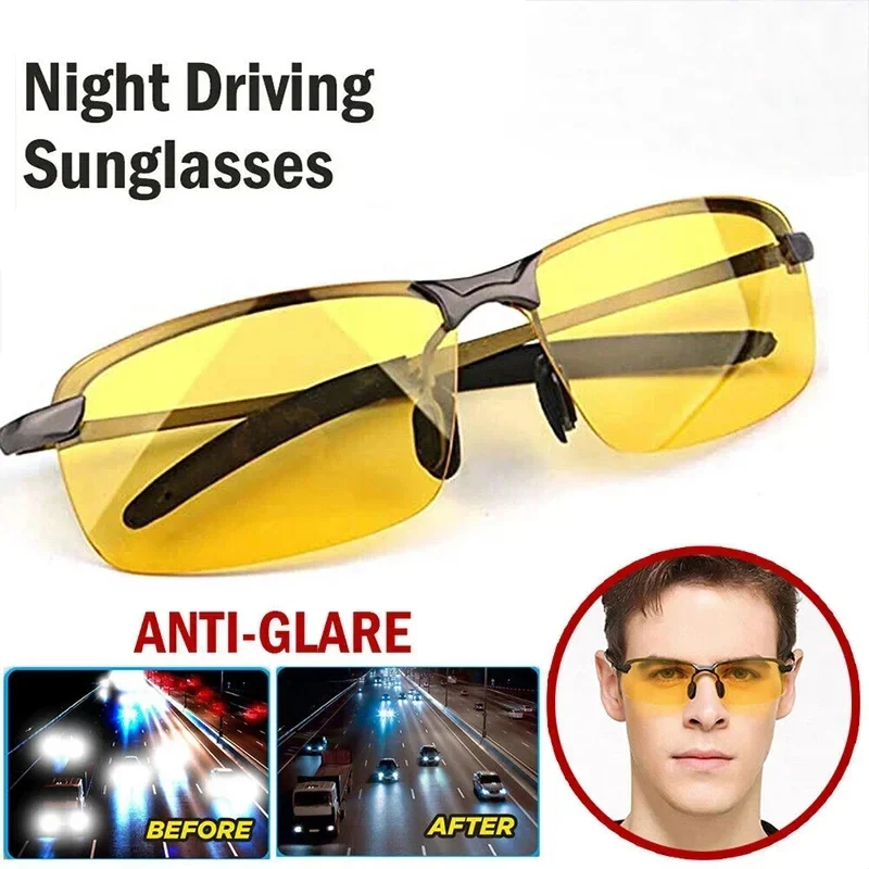 Night Vision Glasses for Men Women Outdoor Sports Driver Anti-Glare Goggles for Night Driving