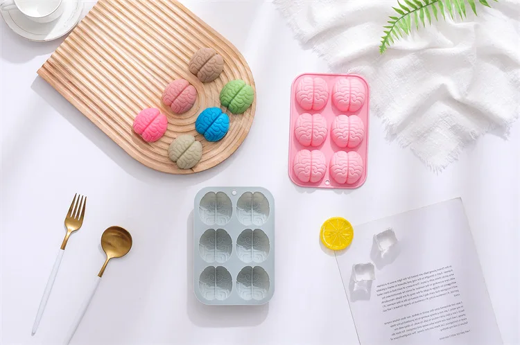 6 Even Brain Modeling Silicone Mold Handmade Soap Mold Soap Making Supplies Ice Mold