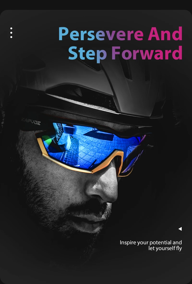 Kapvoe Sonnenbrille MÄNNER UV400 Radfahren Brille Photochrome Sport für Männer Sonne Mountainbike Rennrad Brillen Brille MTB – Detail 4