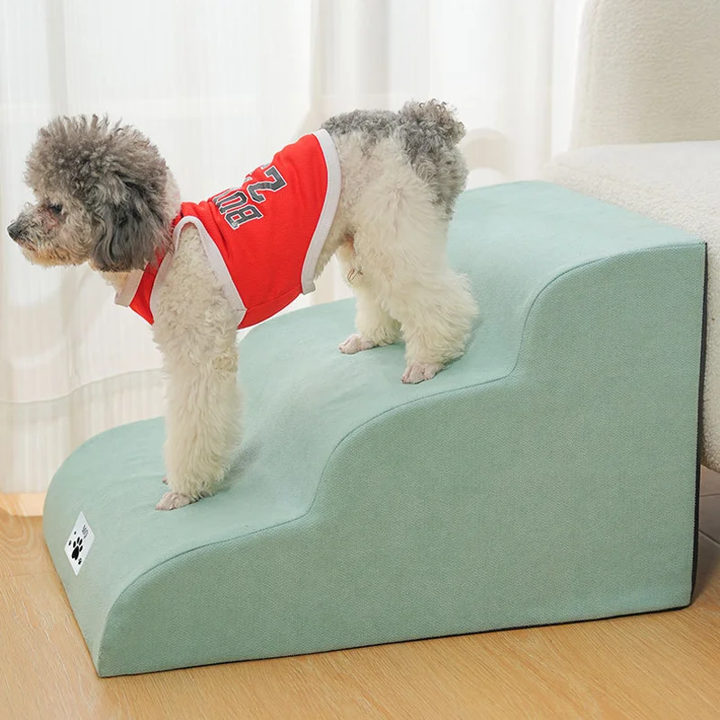 Pet 2/3 Step Stair Dog/Cat Ramp Ladder Memory Foam Sponge Dogs Sofa Removable and Washable Training Pet Ramp Stairs Supplies