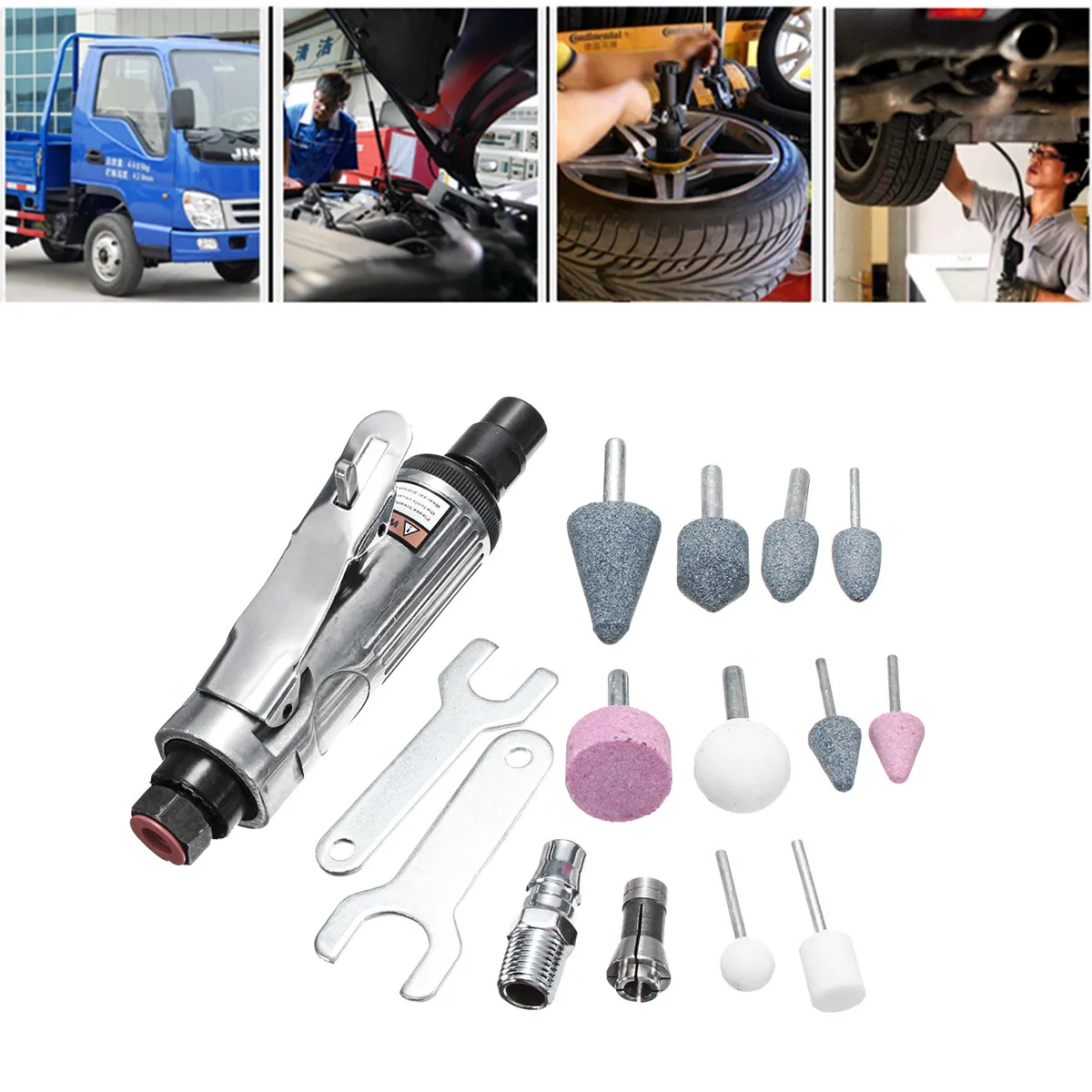 

Air Compressor Die Grinder, Grinding Polish Stone Kit, 1,4 Inch Air Grinder, Mill Engraving Tools Kits, Pneumatic Tools, 16 Pcs