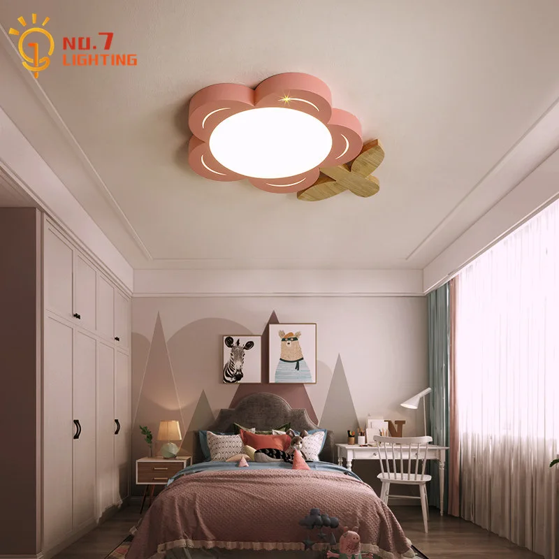 

Cartoon Creative Simple Flower Lampshade Led Ceiling Light for Boys/girls Children's Room Decor Bedroom Kindergarten Balcony
