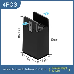 Adjustable Heavy Duty Furniture Risers - Set of 4 (Add height 10cm)