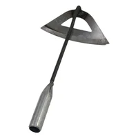 Hollow Hoe Hand Shovel All Steel 325mm Heavy Duty for Backyard Farm Vegetable Loosening Planting Weeding Puller 1