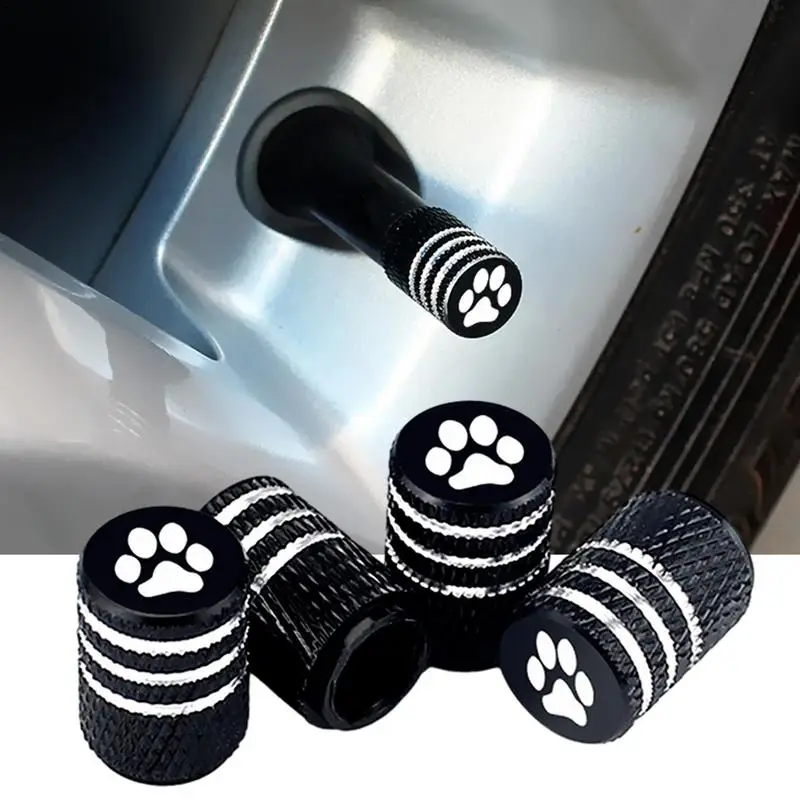 

Car Tire Valve Caps Covers 4PCS Universal Aluminum Corrosive Resistant Leak-Proof Tire Caps Wheel Valve Covers Car Accessories