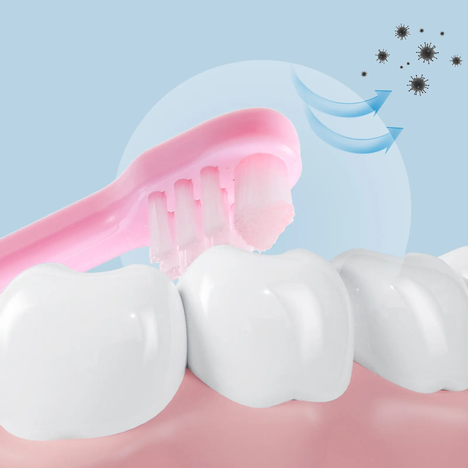 2Pcs Interspace Tuft 칫솔 컴팩트 치간 브러쉬 여행용 휴대용 견고한 그립 핸들 효율적인 청소