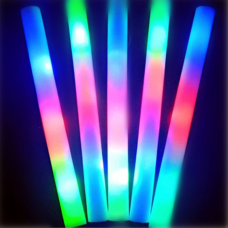 Glow Sticks Party Supplies 12pcs Foam Glow Sticks In Bulk Light Up Party Gifts For Halloween Weddings Dances Birthdays Raves Concerts
