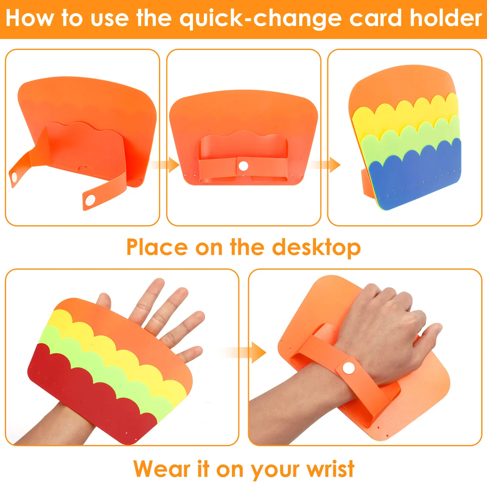 4Pcs Plastic Playing Card Holder 3 Layer Design Reusable Playing Card Holder Wrist or Tabletop Use Ideal for Family Fun Game