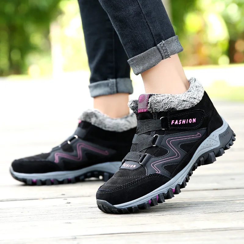 Large Size 35-47 Women & Men Snow Boots With Plush Antiskid Winter Shoes Fashion Lovers Sneakers