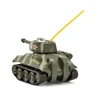 Mini 4CH Radio RC VS Tank Remote Control Pocket Truck R/C Toys Turret Rotation Stryker LED Light Kid Military Fast Running 3