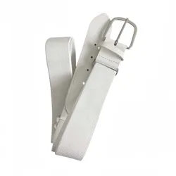 Men's Versatile Trendy Elastic Belt - Fashionable Daily Use in 6 Colors - 115CM (WHITE)