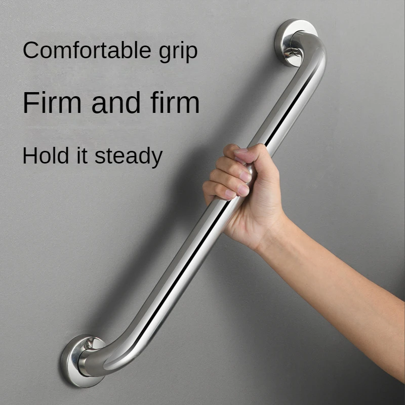 Bathroom Handrail Stainless Steel 300/400/500mm Bathroom Tub Toilet Handrail Grab Bar Shower Safety Support Handle Towel Rack