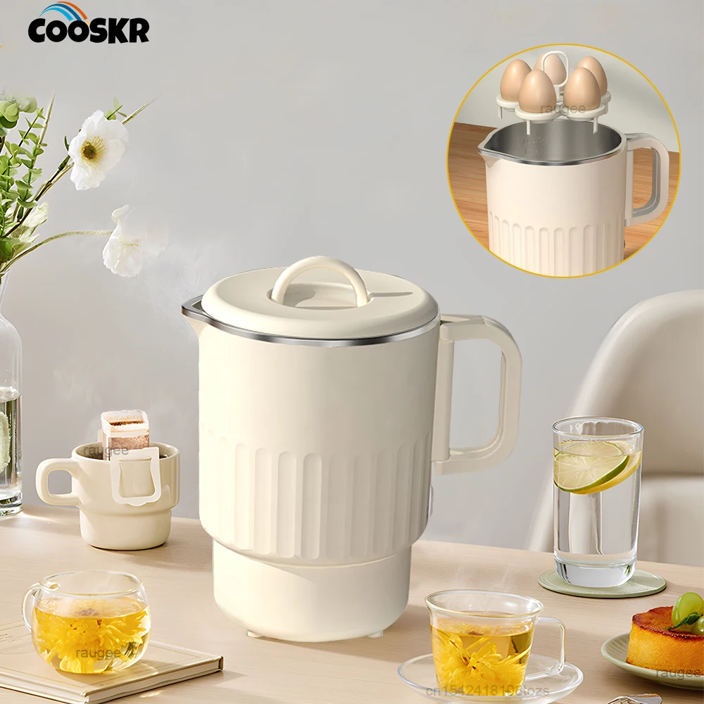 Electric Kettle 1L Mini Foldable Smart Kettle 600W Tea Coffee Tea Boiled Egg Kettle for Travel Camping Portable Electric Kettle