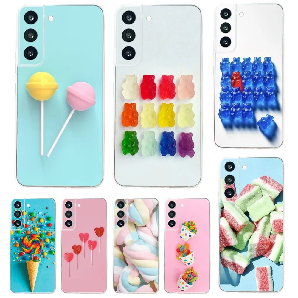 Custodia Per Telefono Sweet Candy Per Samsung Galaxy A71,70,52,51,40,31,A50,30S,21S,03S, Note20Cover Ultra Trasparente