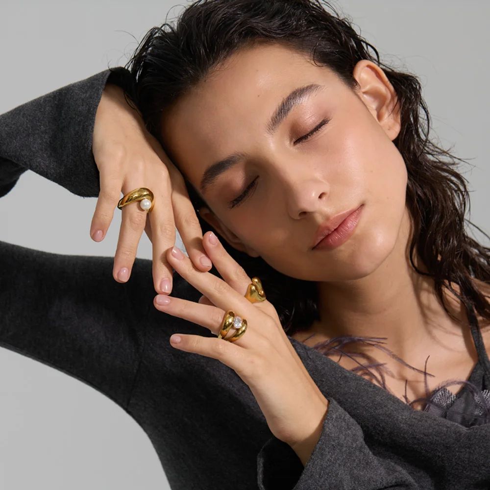 Yhpup Finger Ring Stainless Steel