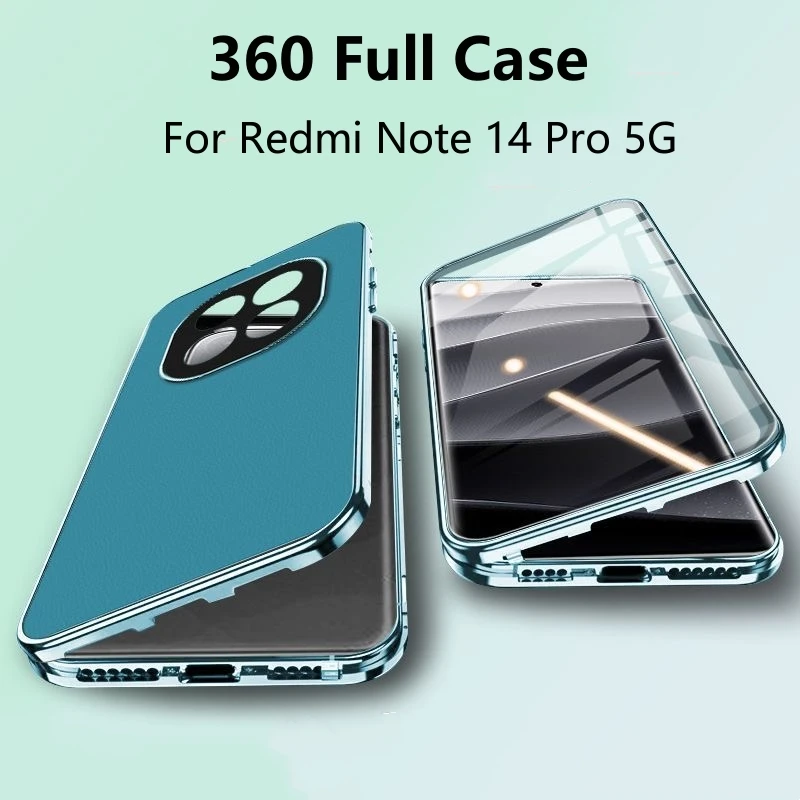 Deluxe 360 Full Protection Leather Case with Tempered Glass Cover