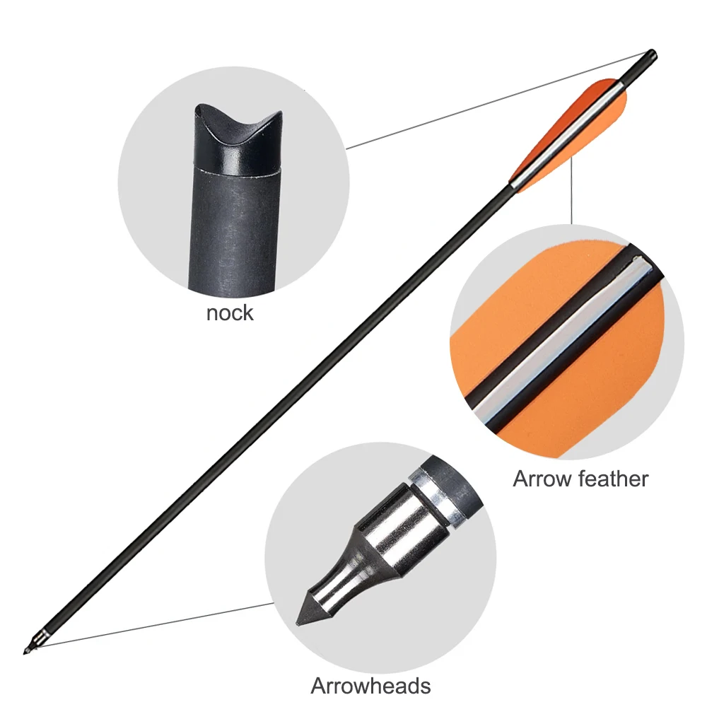 12-Pack 20 Carbon Arrows with 125-Grain Removable Tips