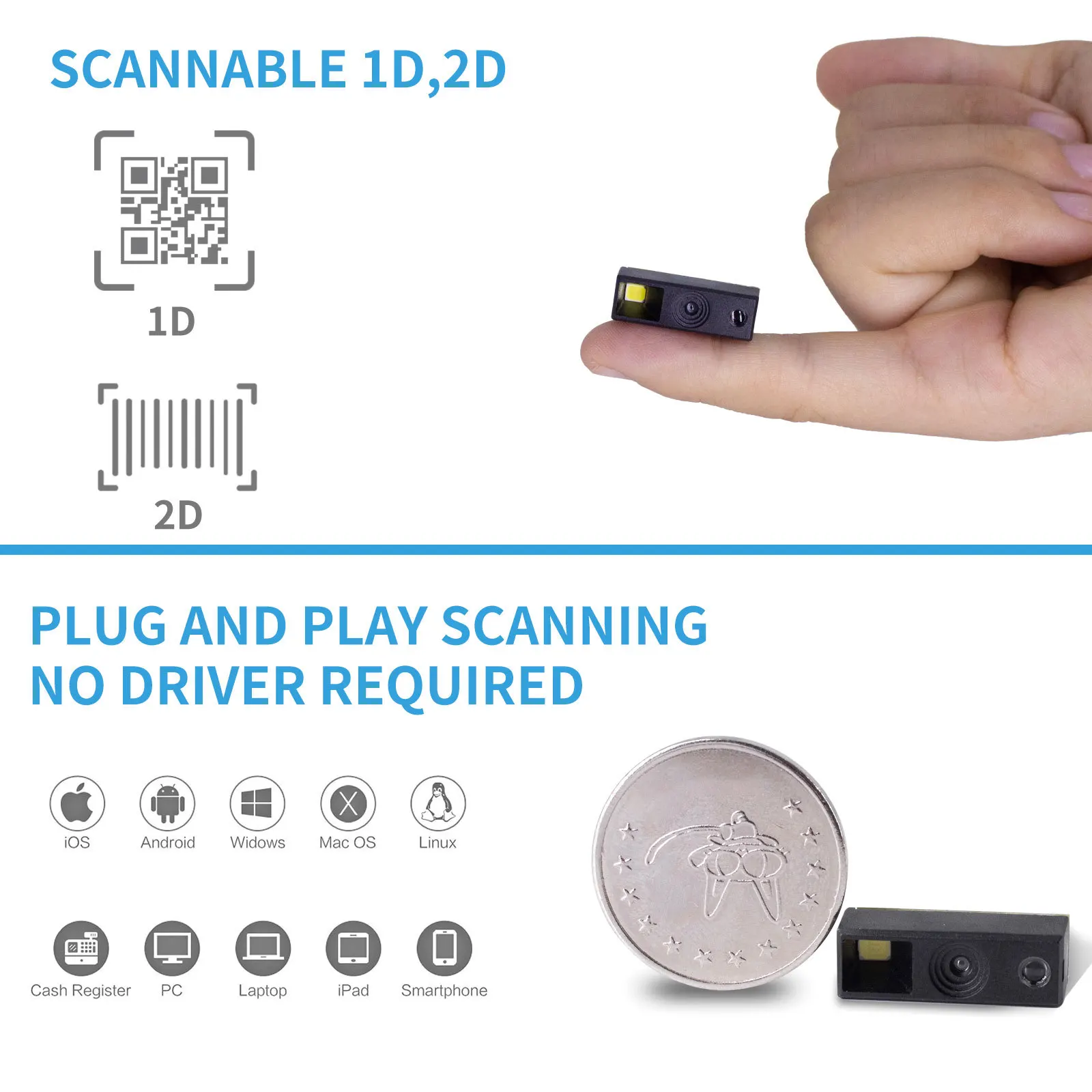 Mini Size Pin 12 2D Scan Module: High-Performance, Advanced Recognition, Versatile Design, Reliable Durability
